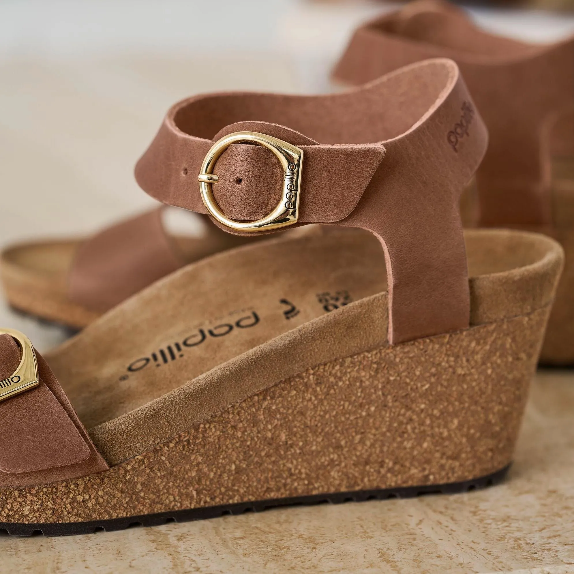 Papillio Soley cognac leather by Birkenstock