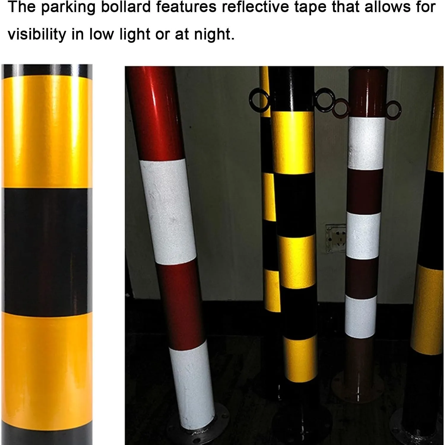 Parking Space Lock Heavy Duty Key Lockable Parking Barrier Driveway Bollard Post Pole with Screws for Commercial Or Private
