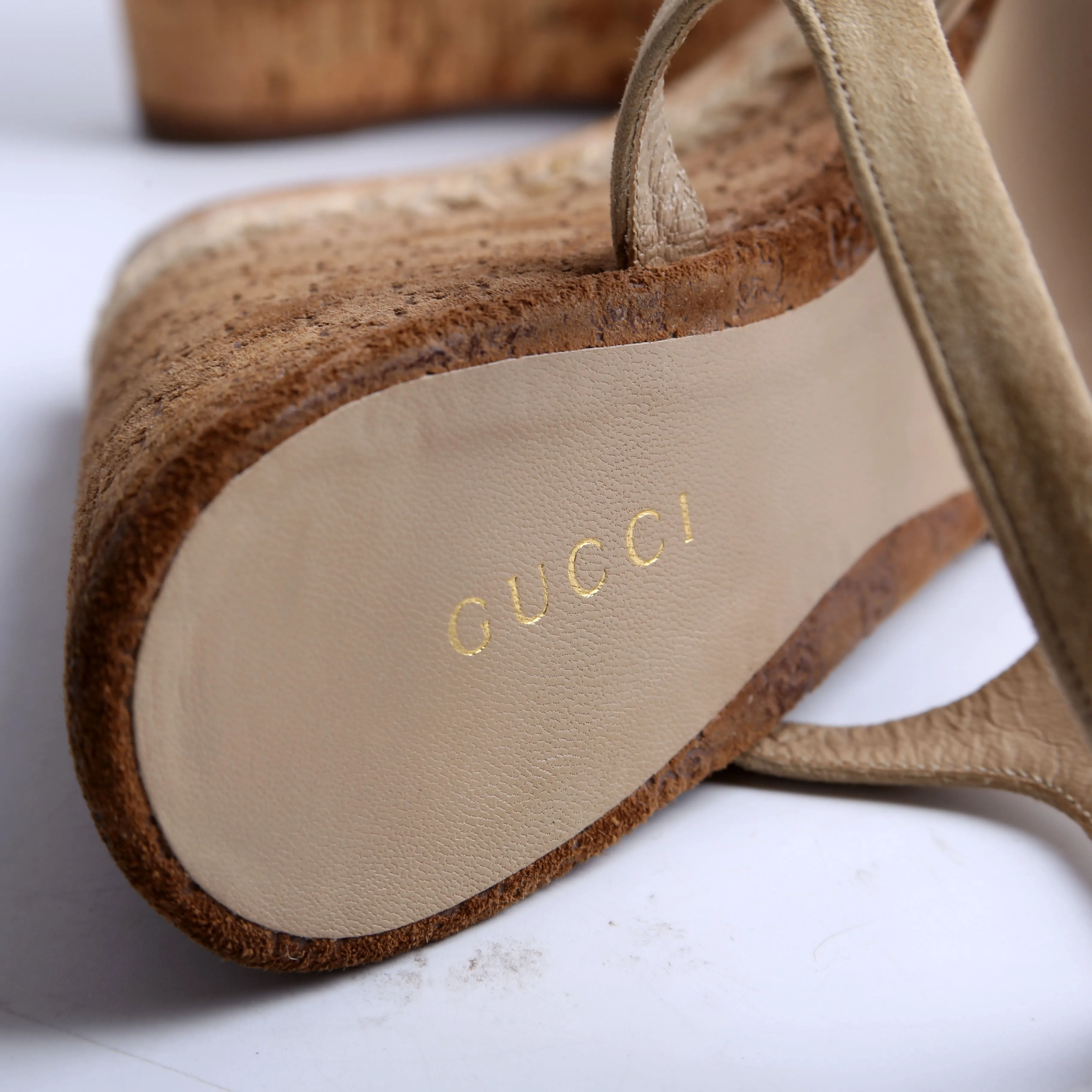 Peep Toe Espadrille Wedges Size 37.5