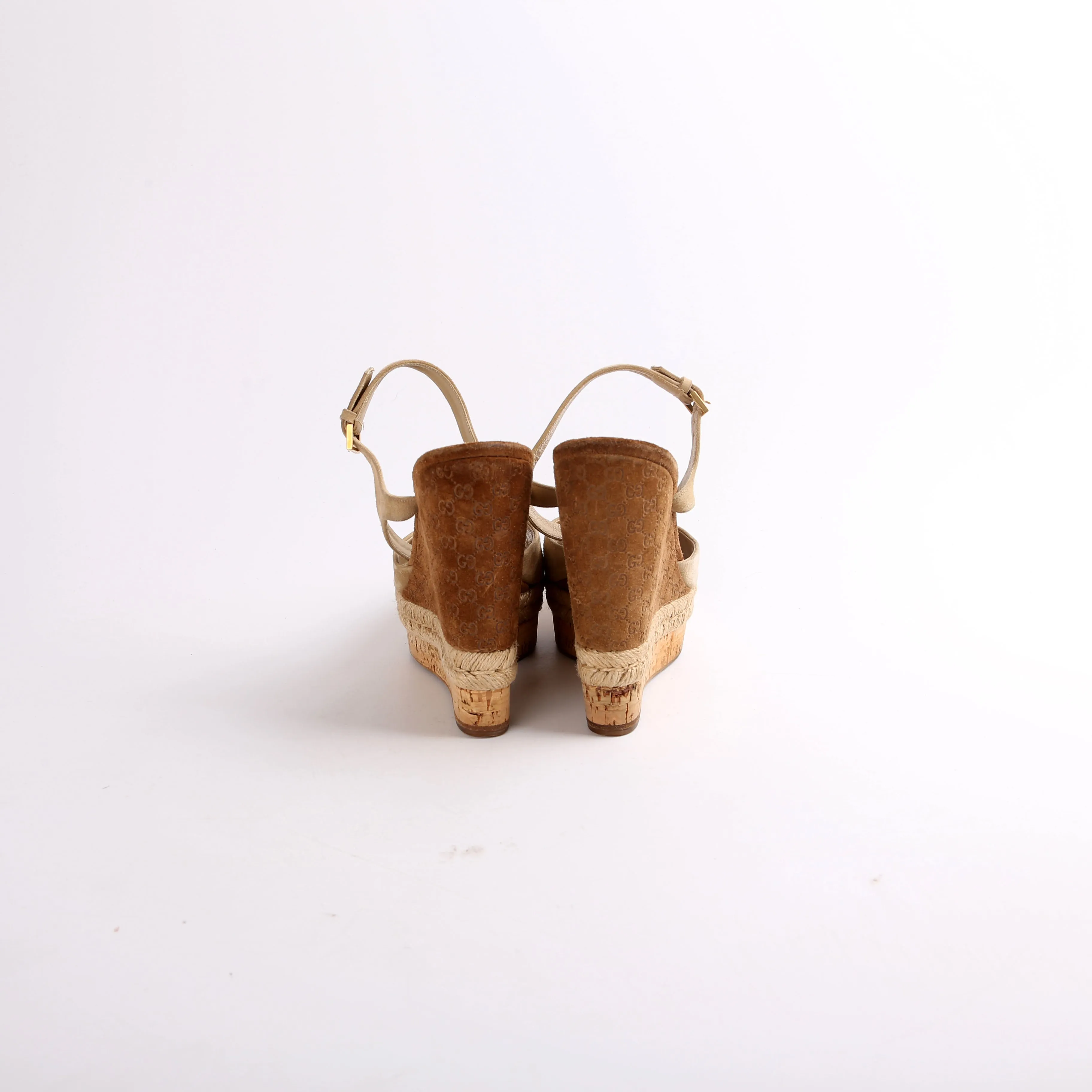 Peep Toe Espadrille Wedges Size 37.5