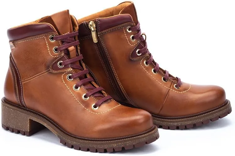 PIKOLINOS Flat Ankle Boots Leather Aspe for Woman