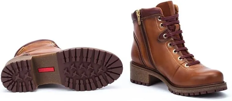 PIKOLINOS Flat Ankle Boots Leather Aspe for Woman