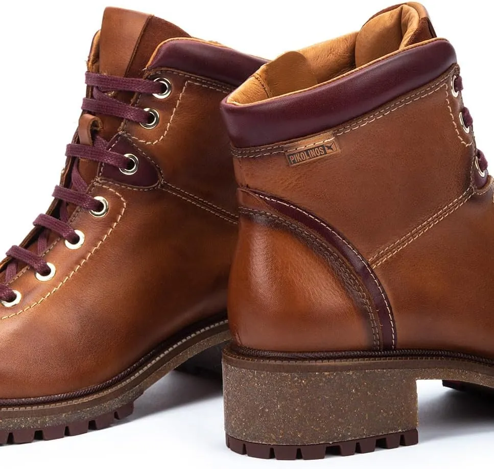 PIKOLINOS Flat Ankle Boots Leather Aspe for Woman