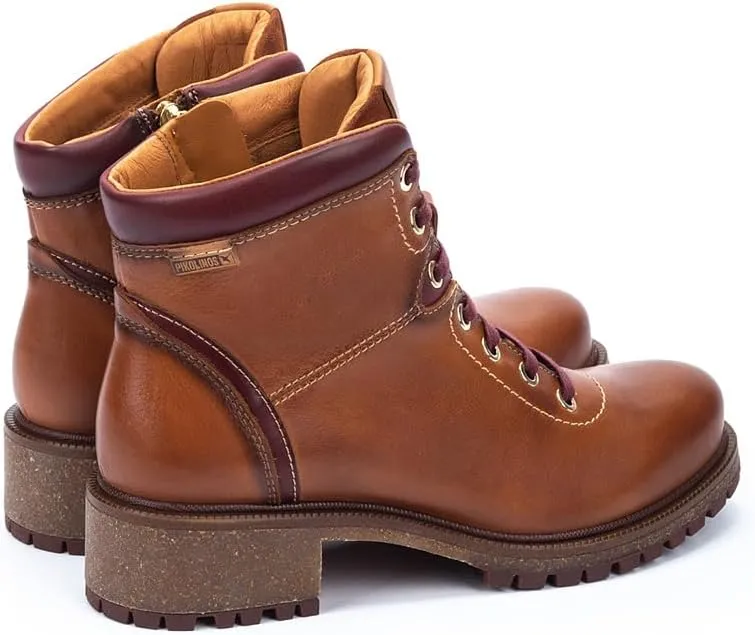 PIKOLINOS Flat Ankle Boots Leather Aspe for Woman