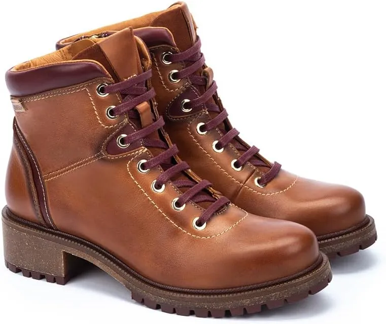 PIKOLINOS Flat Ankle Boots Leather Aspe for Woman