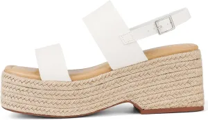 Platform Sandals Women Open Toe Ankle Strap Summer Wedge Espadrille Sandals Cute Beach Straw Raffia Woven Sandals Comfortable Vacation Dress Shoes