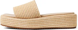 Platform Slip on Espadrille Sandals for Women Wedges Slides Bohemia Sandals Flatform Open Toe Beach Sandals