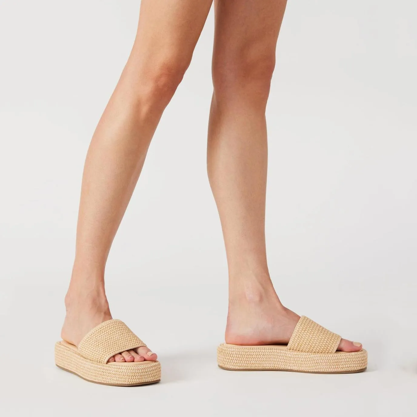 Platform Slip on Espadrille Sandals for Women Wedges Slides Bohemia Sandals Flatform Open Toe Beach Sandals
