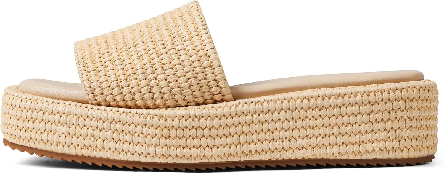 Platform Slip on Espadrille Sandals for Women Wedges Slides Bohemia Sandals Flatform Open Toe Beach Sandals
