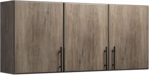 Prepac Elite Wall Mounted Storage Cabinet, 54" W x 24" H x 12" D, Drifted Gray