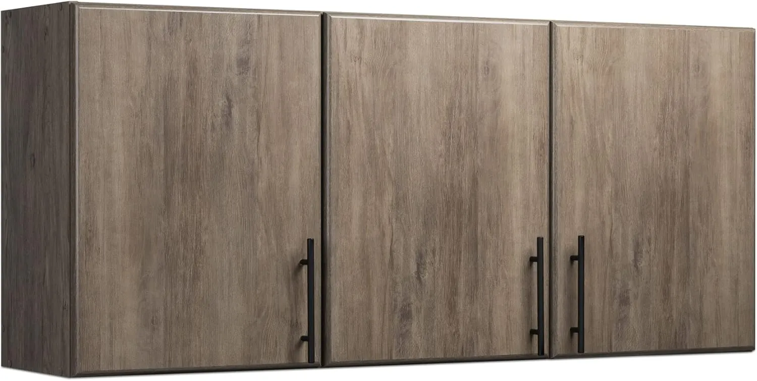 Prepac Elite Wall Mounted Storage Cabinet, 54" W x 24" H x 12" D, Drifted Gray