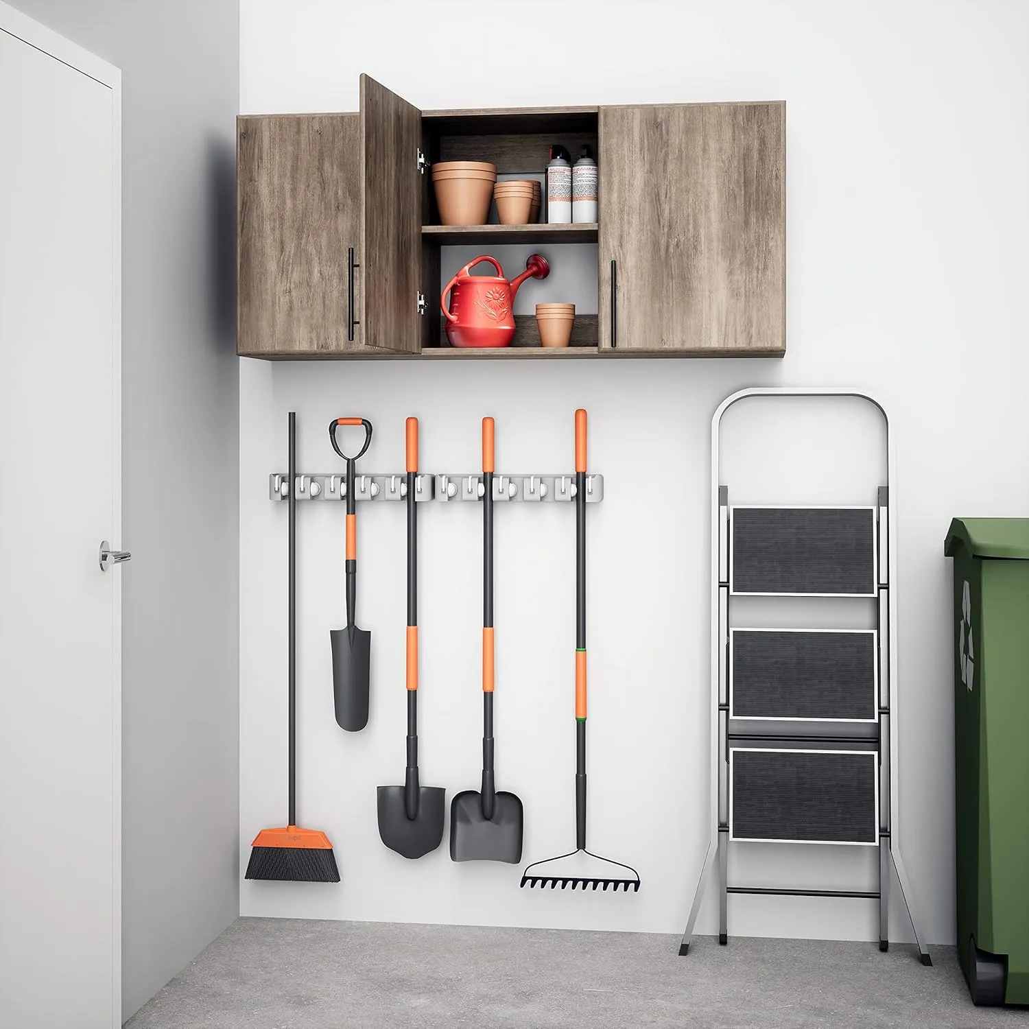 Prepac Elite Wall Mounted Storage Cabinet, 54" W x 24" H x 12" D, Drifted Gray