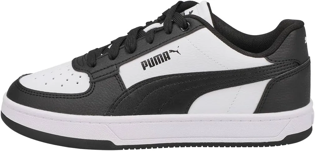 PUMA Caven Sneaker, White Black Black, 5.5 US Unisex Big Kid