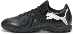 PUMA Men's Future 7 Play Turf Trainer Sneaker, Black White, 12.5