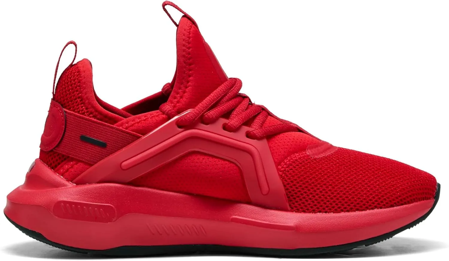 PUMA Softride Enzo Sneaker, Black-Red Fire, 6 US Unisex Big Kid