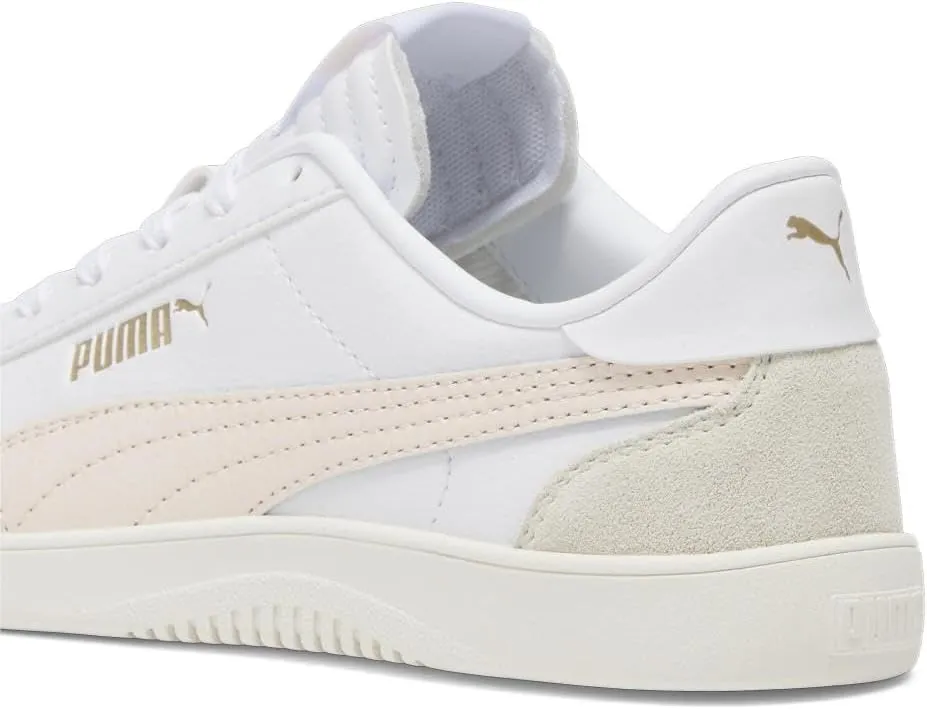 PUMA Unisex-Child Shoes Club 5v5 Sneaker, White Black-Feather Gray, 4 US Big Kid