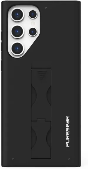 PureGear SlimStik Built-in Kickstand Case for Samsung Galaxy S22 Ultra 5G, Supports Wireless Charging,Functional Grip, Ultra Slim Protective Galaxy S22 Ultra Case, Lifetime Replacement Coverage(Black)