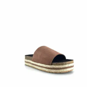 Qupid Womens Size 7M Brown Everyday Espadrille Slides “Idelisa-02”