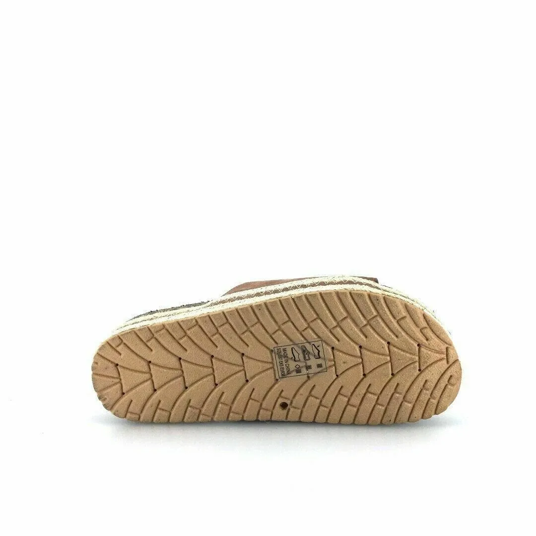 Qupid Womens Size 7M Brown Everyday Espadrille Slides “Idelisa-02”