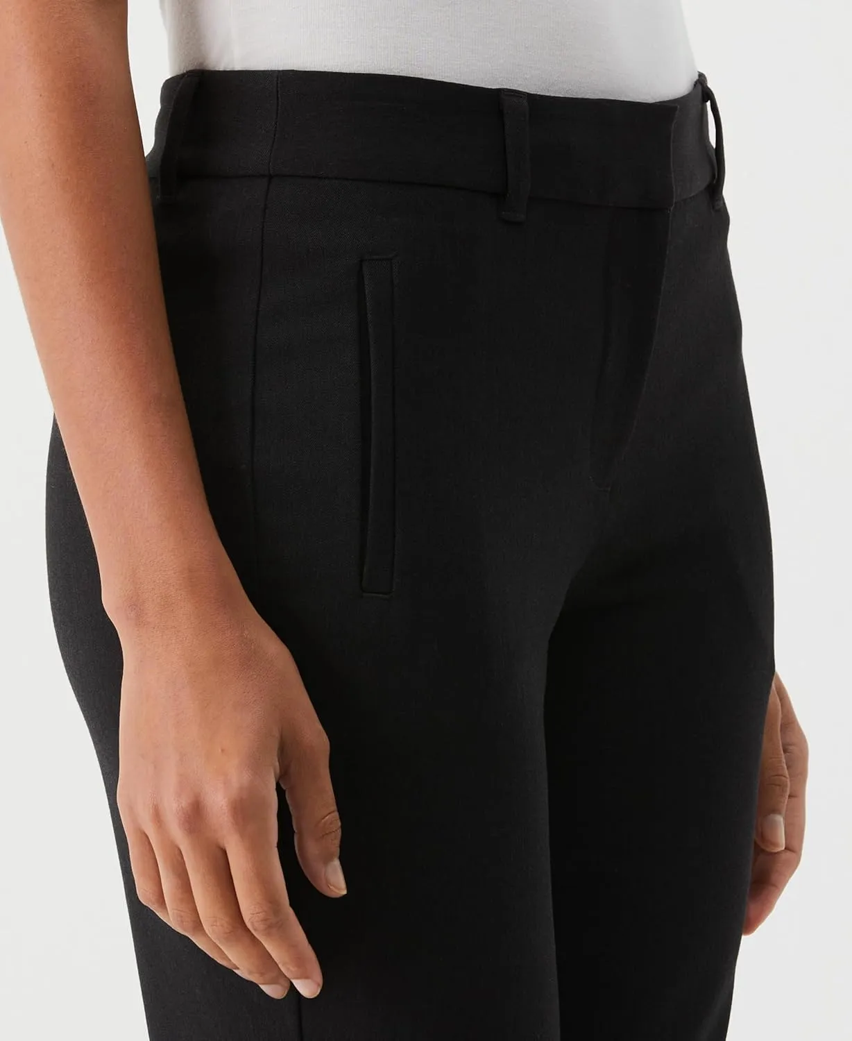 Rafaella Women's Petite Ankle Pants with Slimming Panel, Classic Fit, Gabardine Fabric