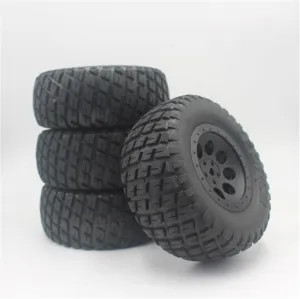 RC Tyre Set for Slash for Arrma for Senton for HuanQi 727 for Vkar 10sc for Hpi for 1/10 Rc Car Truck Tires Tyre Wheel with 12mm Hex 4pcs(29002)
