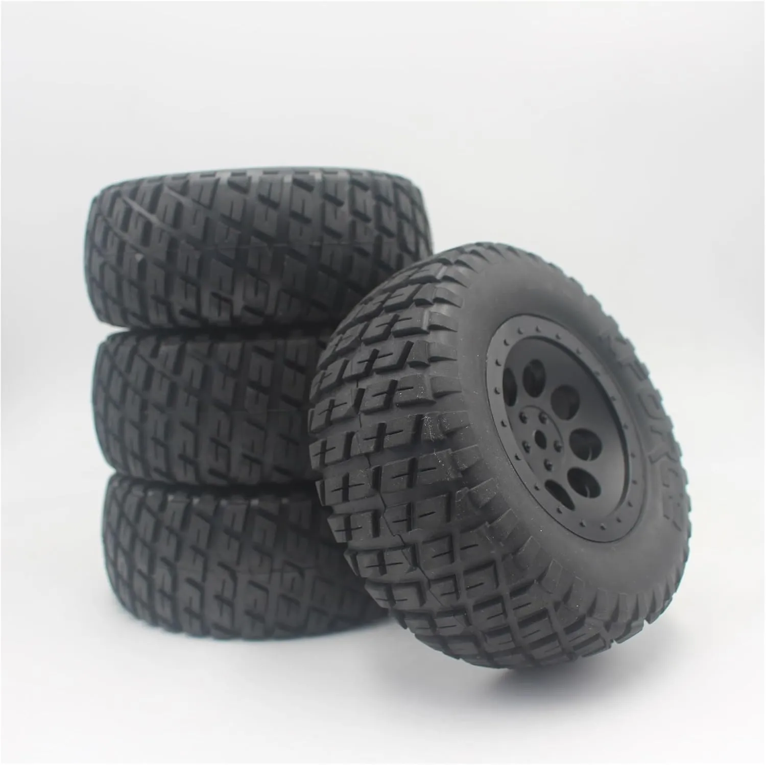 RC Tyre Set for Slash for Arrma for Senton for HuanQi 727 for Vkar 10sc for Hpi for 1/10 Rc Car Truck Tires Tyre Wheel with 12mm Hex 4pcs(29002)