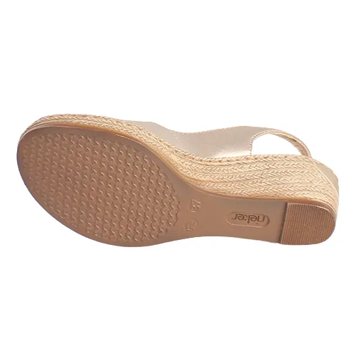 Rieker Peep-Toe Sandals - 62462-90 - Light Gold
