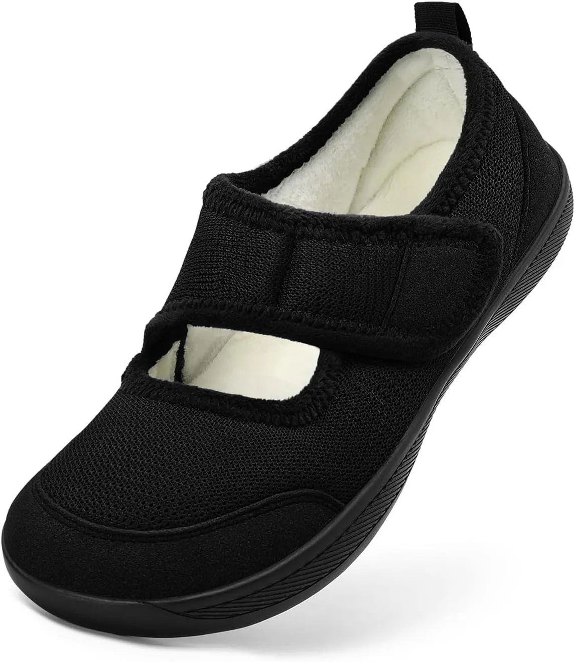 Rihero Womens Slippers Wide Width Diabetic Shoes Edema House Barefoot Walking Shoes Adjustable Indoor Outdoor Slippers