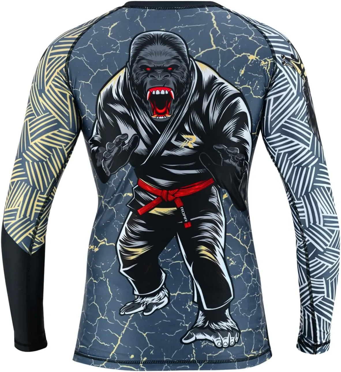 Roar BJJ Kid's MMA Rash Guard Training No-Gi and Gi Jiu Jitsu Rashguard MMA Grappling Compression Shirts Wrestling