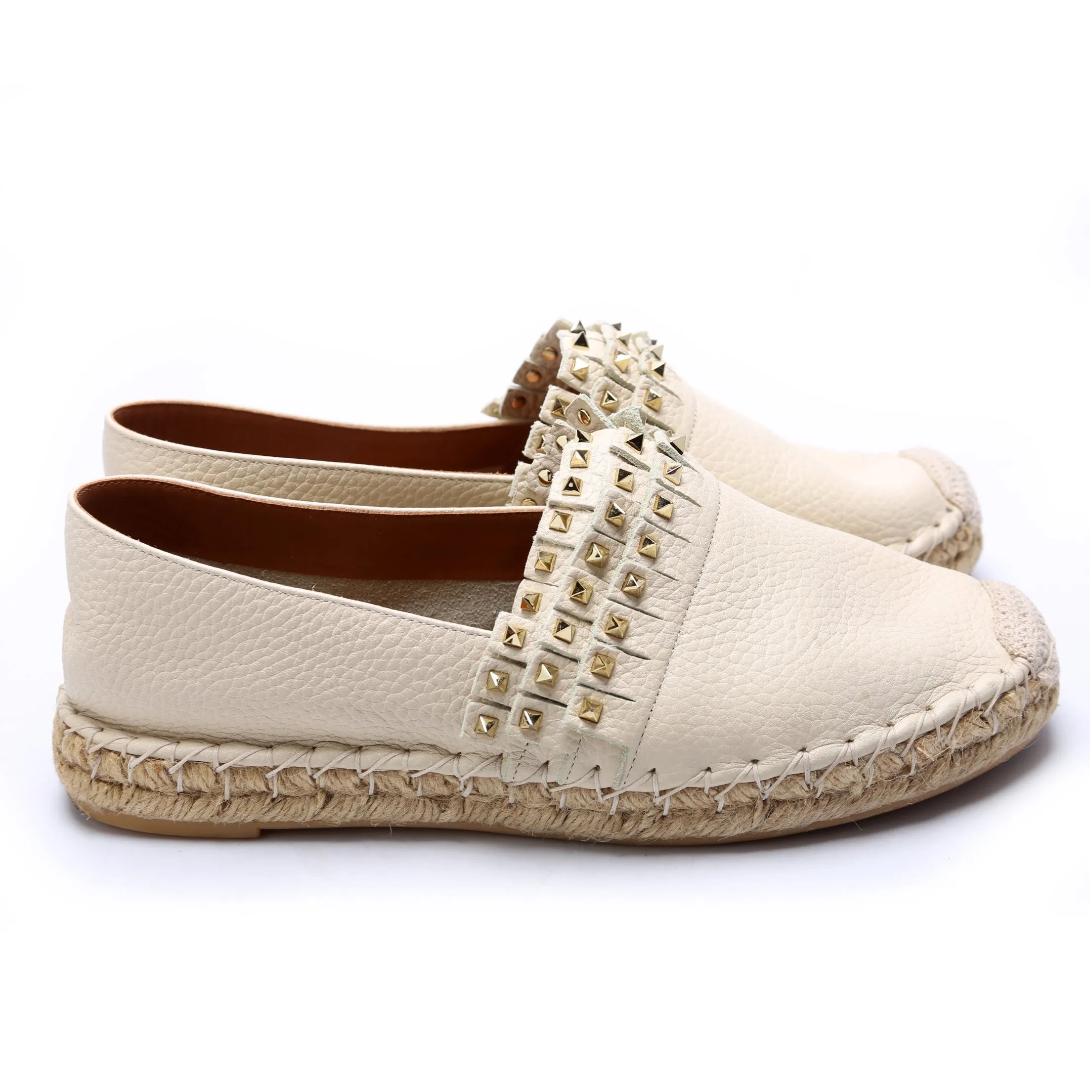 Rockstud Espadrille Flats Size 38