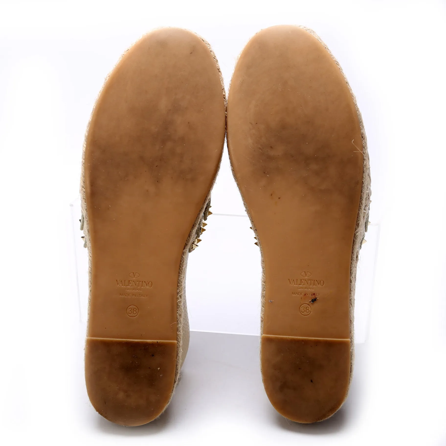 Rockstud Espadrille Flats Size 38
