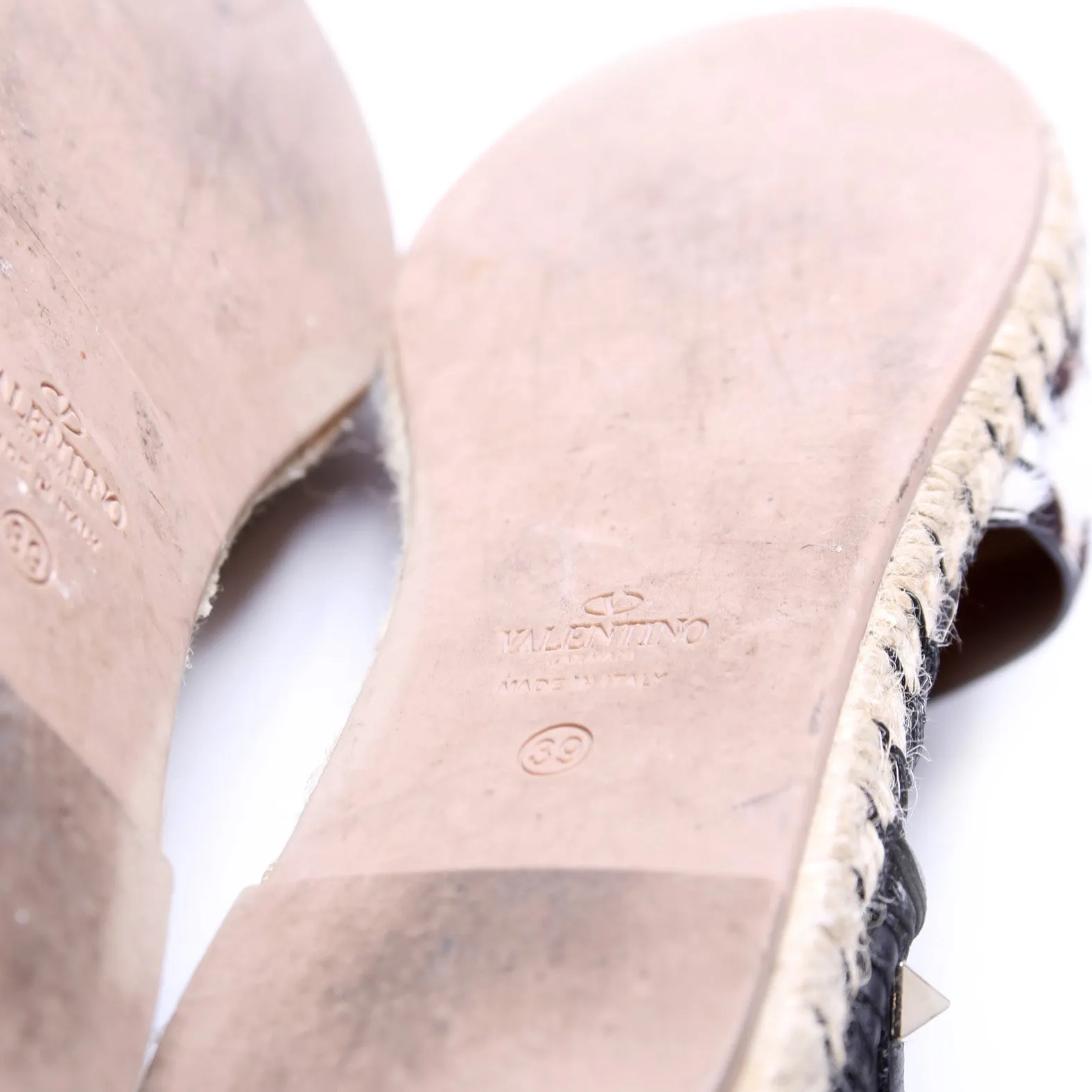 Rockstud Espadrille Flats Size 39
