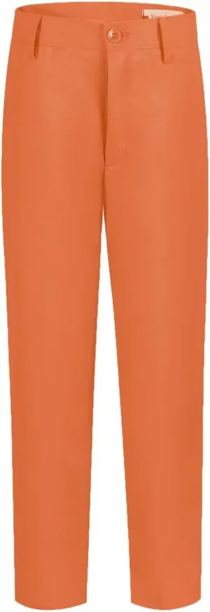 ROZU Boys Dress Pants Flat Front School Uniform Pants for Boys Toddler Kids Formal Belt Loops Boy’s Suit Pants 2T-20