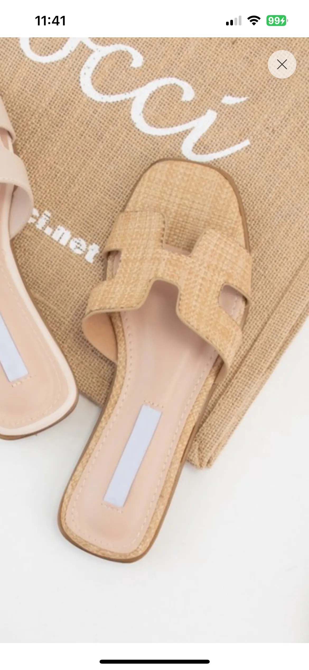 Ruth-Raffia flat sandal