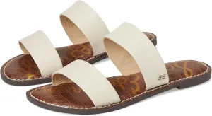 Sam Edelman Women's Gala Flat Sandal, Modern Ivory Leather, 9 Wide