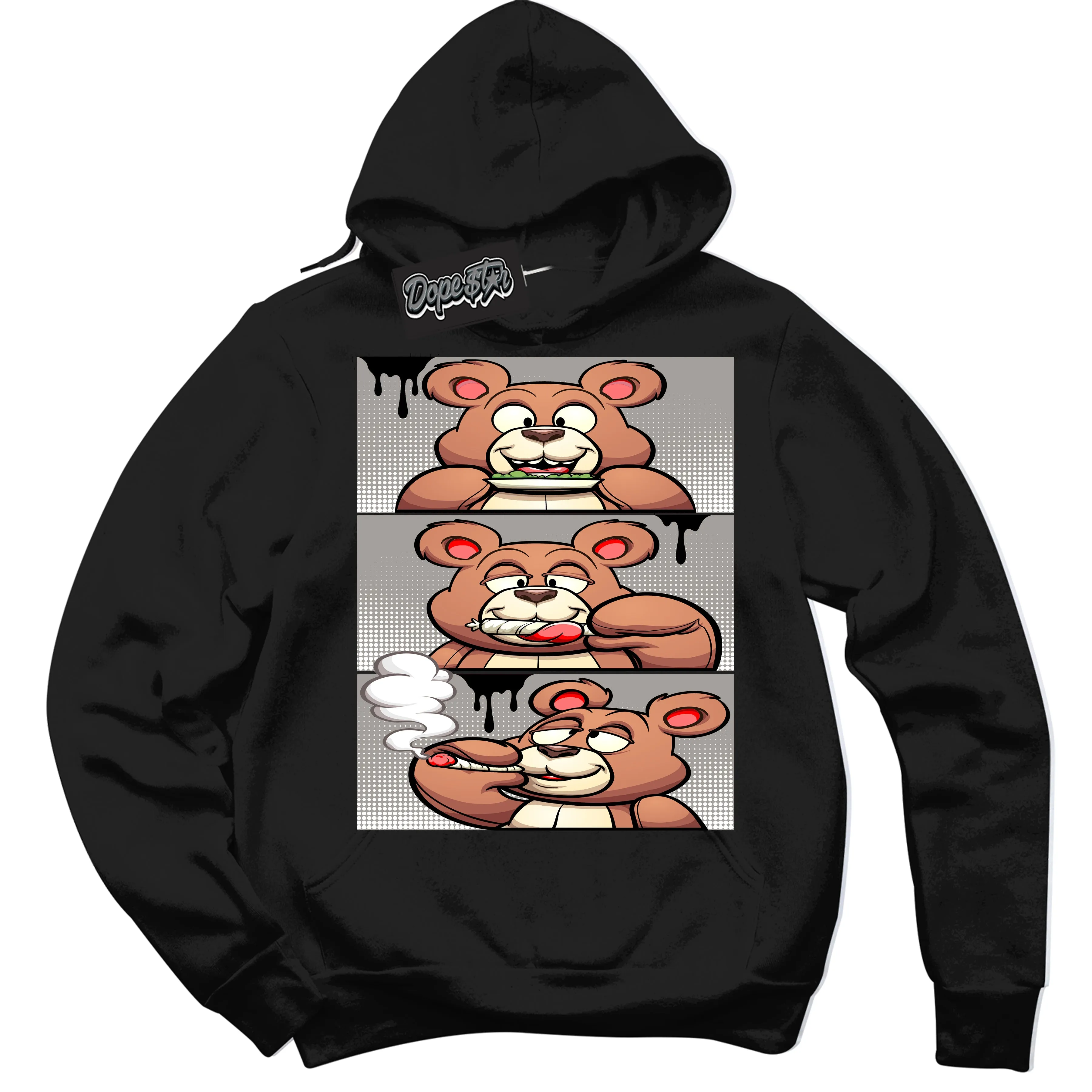 Satin Shadow 1s Sneaker Hoodie Roll It Lick It Smoke It Bear Graphic