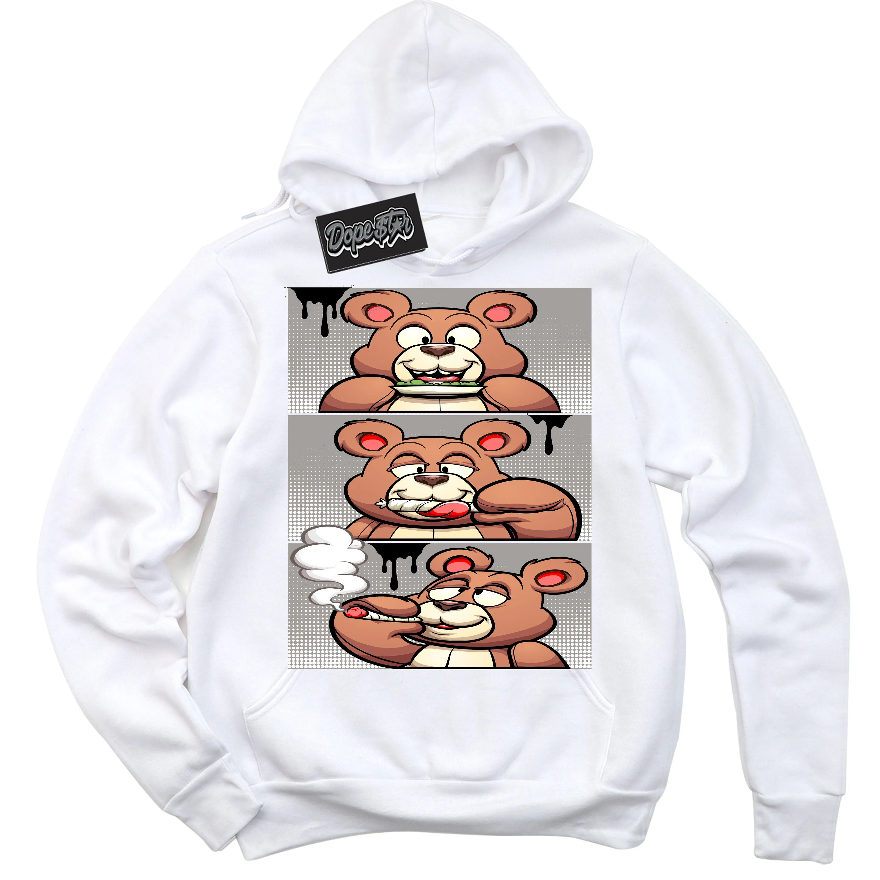 Satin Shadow 1s Sneaker Hoodie Roll It Lick It Smoke It Bear Graphic