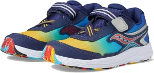 Saucony Ride 10 Jr Sneaker, Blue/Yellow, 5 US Unisex Little Kid