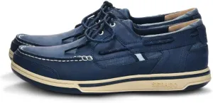 Sebago Triton Three Eyelets FGL Boat Shoes - Waxed Leather Moccasins with Breathable Mesh Lining, Comfy EVA Insole, and Strobel-Attached Rubber Outsole