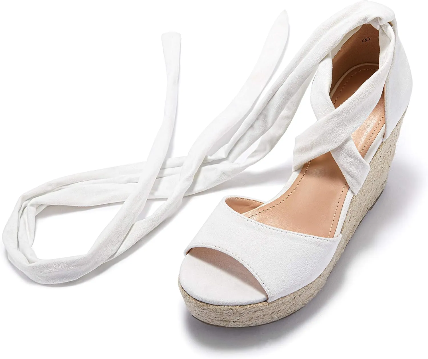 SERAIH Womens Lace up Espadrilles Platform Wedges Sandals Heels Tie Ankle Strap Summer Dress Shoes