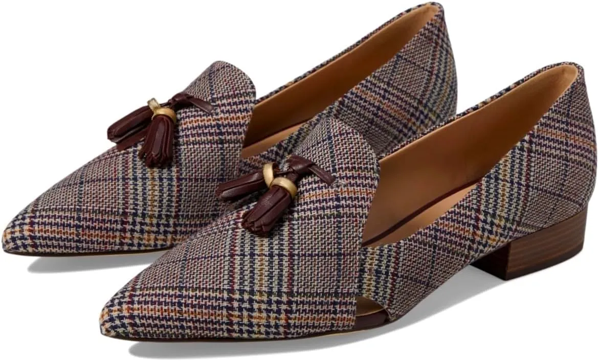 SHODENSE Women Tassel Loafer Flats Suede Slip On Pointed Closed Toe Flat Penny Loafers Dressy Ballerina Flats 4-11 M US