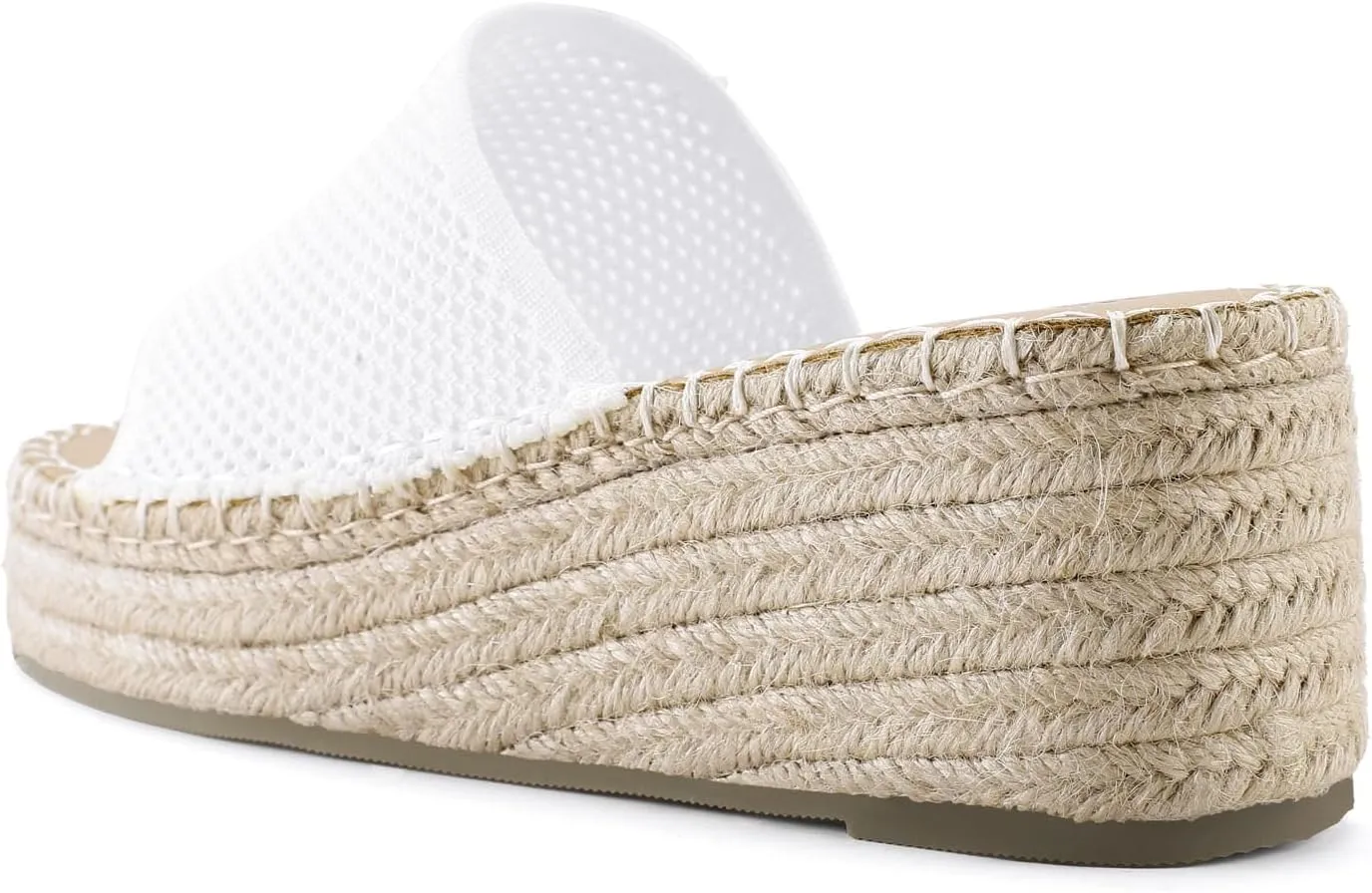 Shoe'N Tale Platform Espadrille Sandals for Women Wedges Slip On Mules Sandals Open Toe Slides Bohemia Beach Heels Sandals