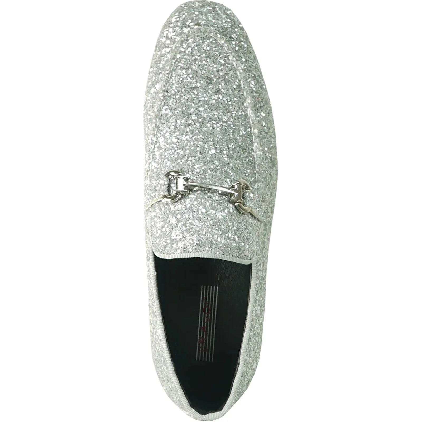 Silver Glitter Sequin Tuxedo Loafers | Bravo | Modern Men's Dress Shoes