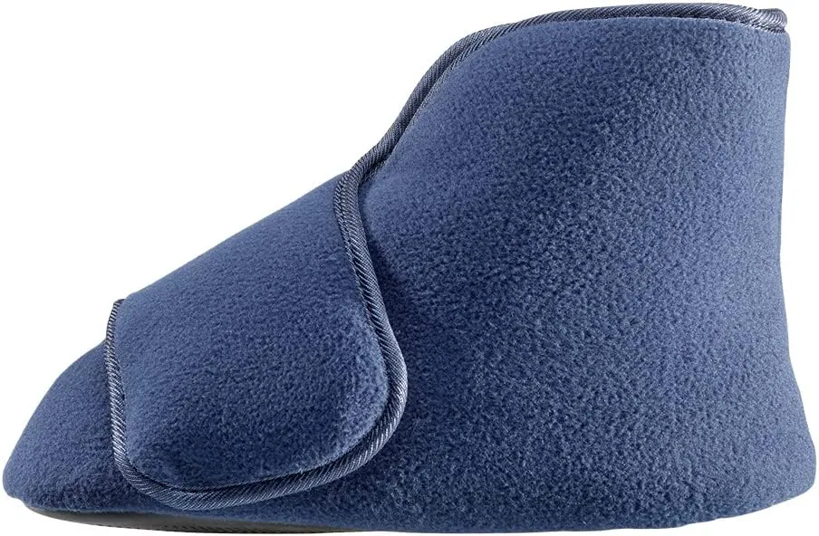 Silvert's Adaptive Clothing & Footwear Men’s & Women’s Extra Wide Soft Fleece Diabetic Bootie Slippers for Seniors