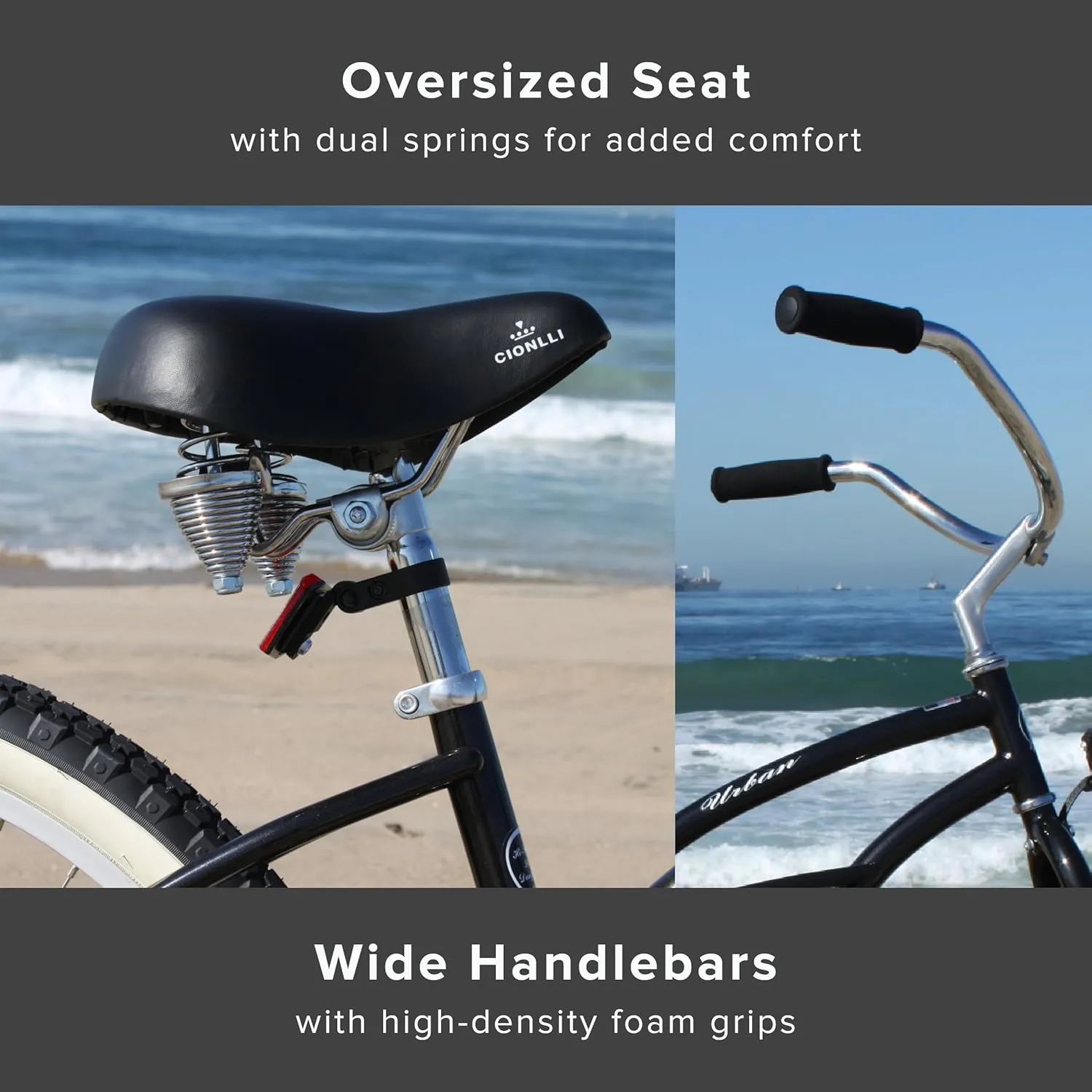sixthreezero Urban Lady Beach Cruiser Bike, Women's 3 Speed Hybrid Bicycle