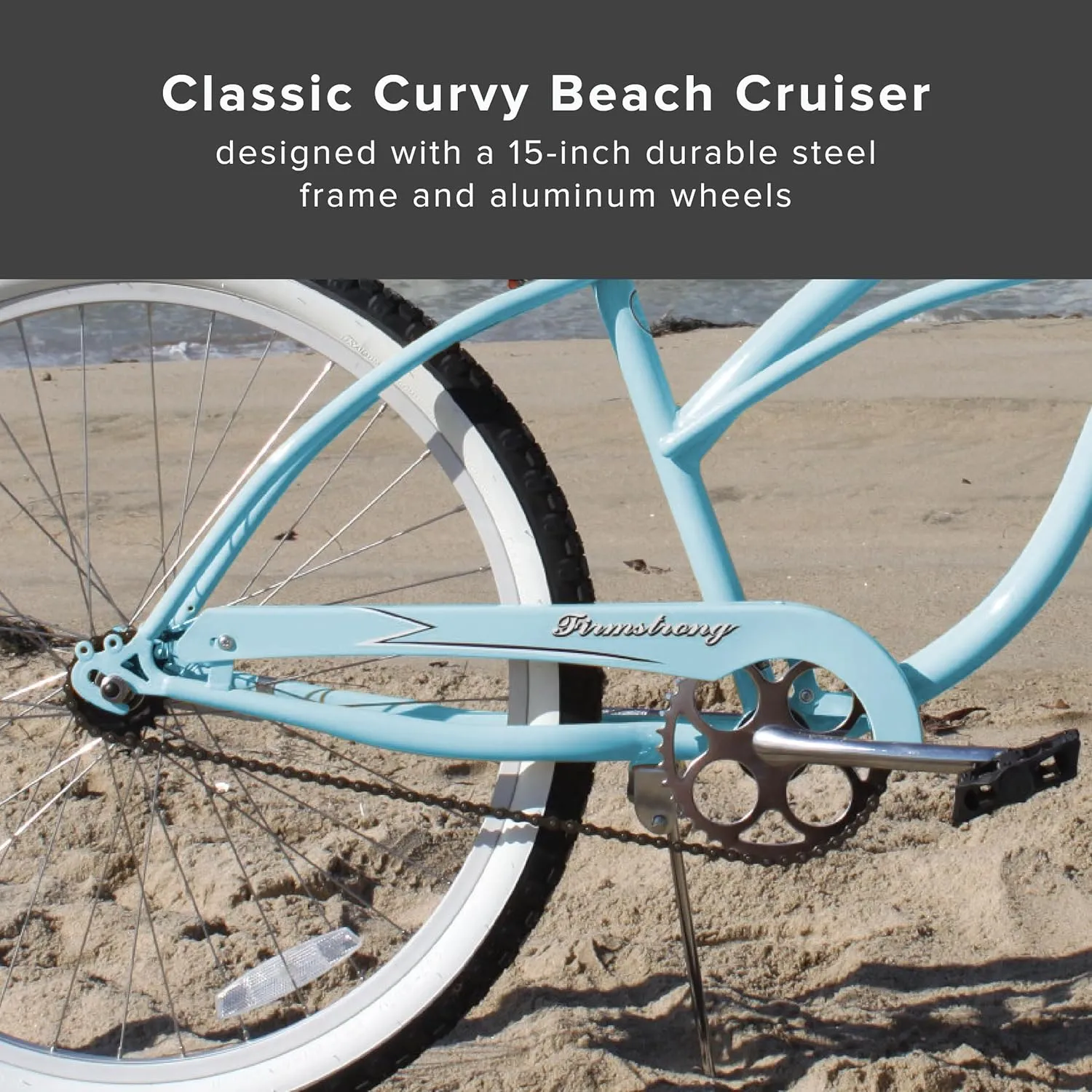 sixthreezero Urban Lady Beach Cruiser Bike, Women's 3 Speed Hybrid Bicycle