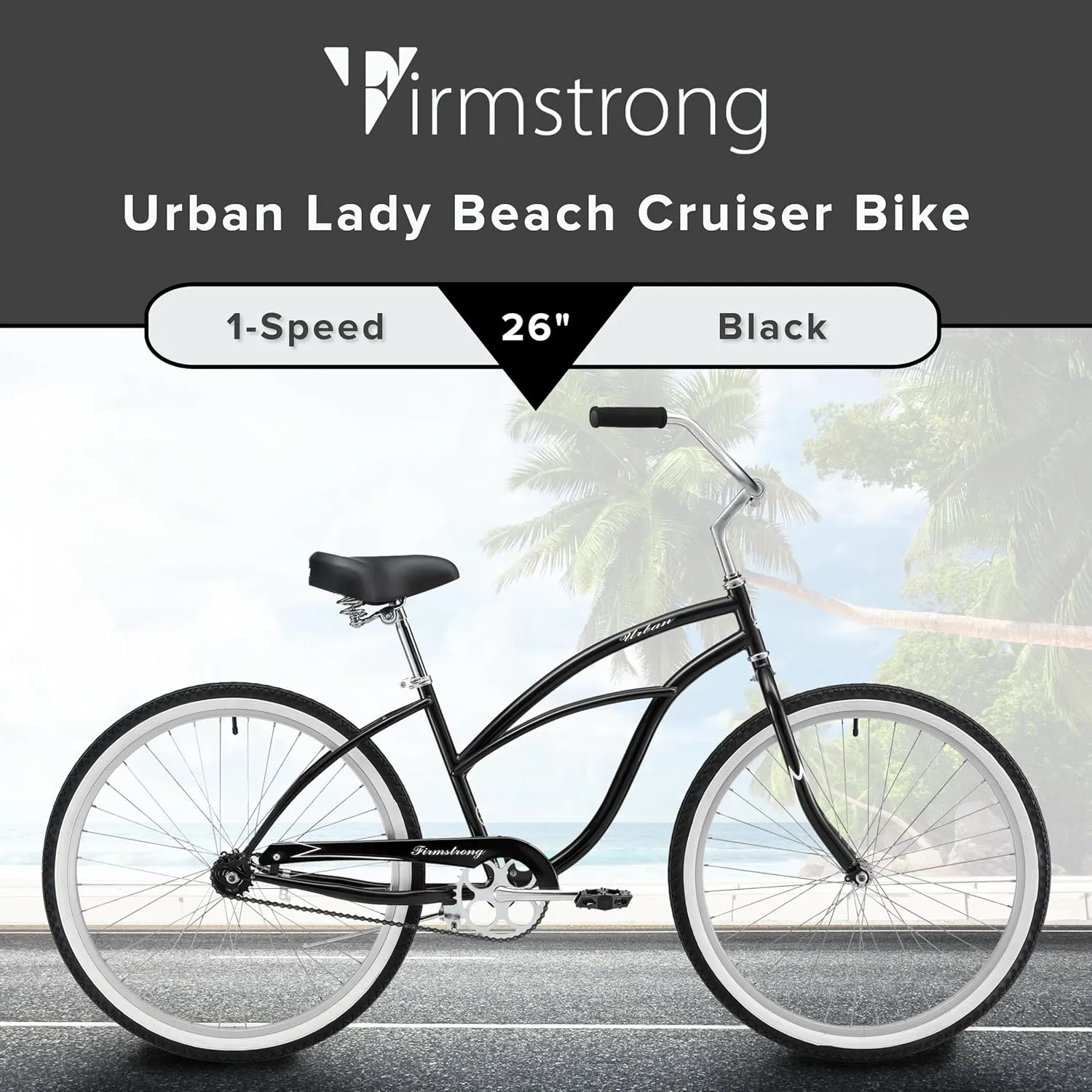 sixthreezero Urban Lady Beach Cruiser Bike, Women's 3 Speed Hybrid Bicycle