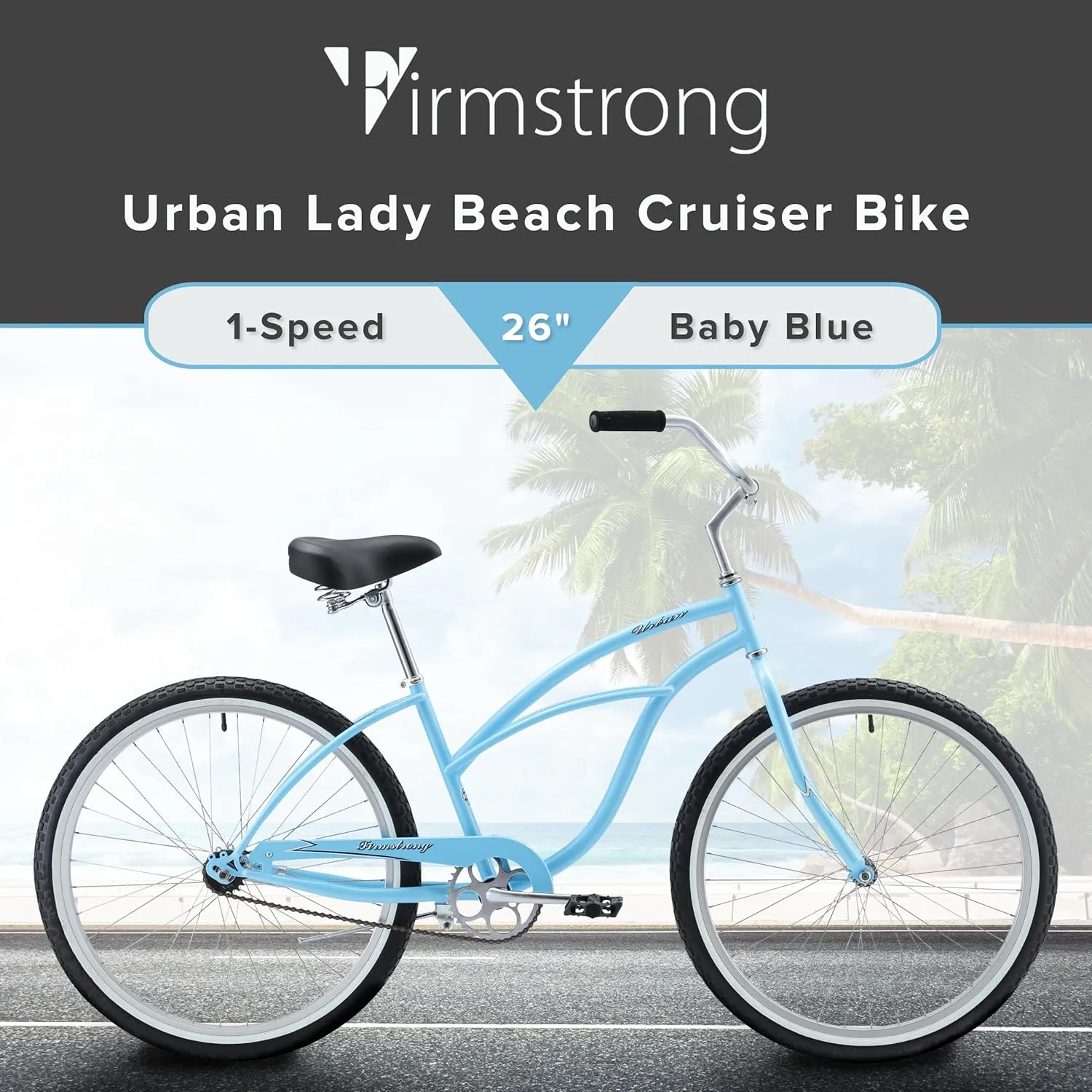 sixthreezero Urban Lady Beach Cruiser Bike, Women's 3 Speed Hybrid Bicycle