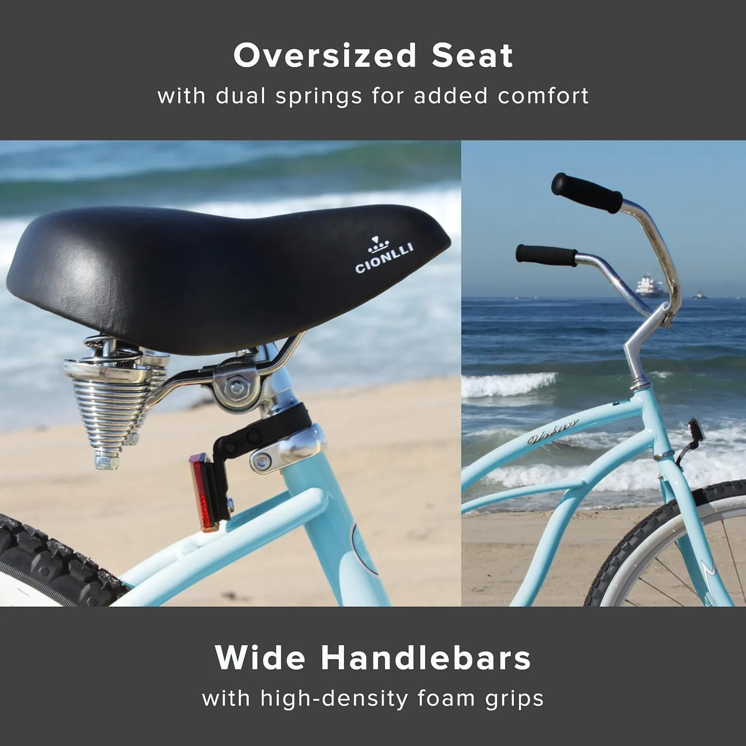 sixthreezero Urban Lady Beach Cruiser Bike, Women's 3 Speed Hybrid Bicycle