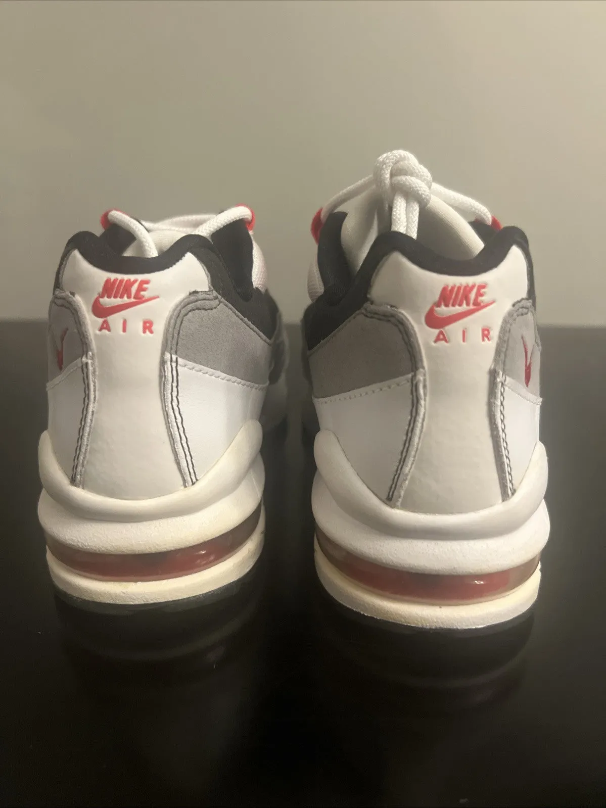 Size 5Y-Nike Air Max 95 (GS) - White Cement Red- 307565-104